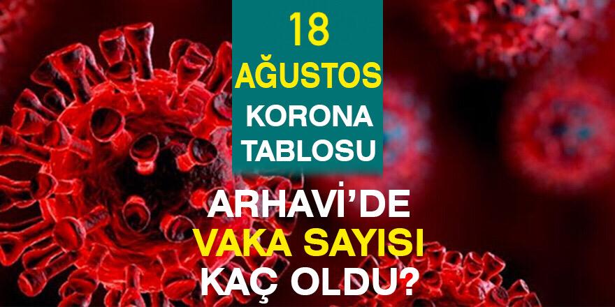 Arhavi 18.08.2021 Güncel Koronavirüs Tablosu Yayınlandı!