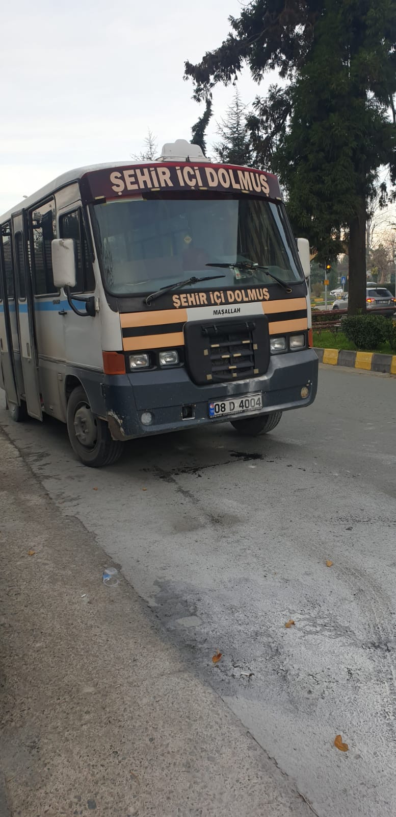 Mehmet Altanlar Caddesi'nde şehir içi minibüs yandı